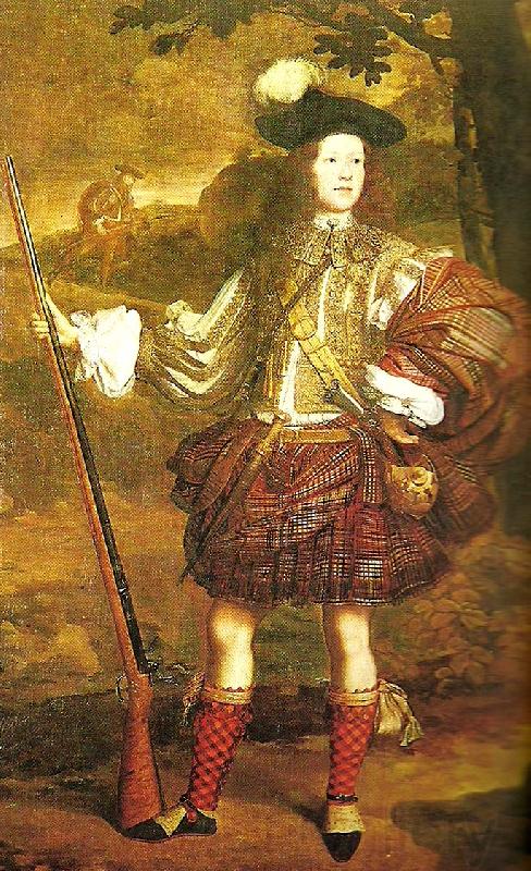 John Michael Wright unknown scottish chieftain, c. France oil painting art